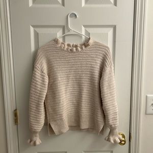 Madewell Ruffled Mockneck Sweater - Size S